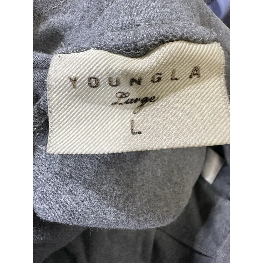 YoungLA Model #113 Men’s L Gray Knit Drawstring Athletic Shorts Pockets YLA2827